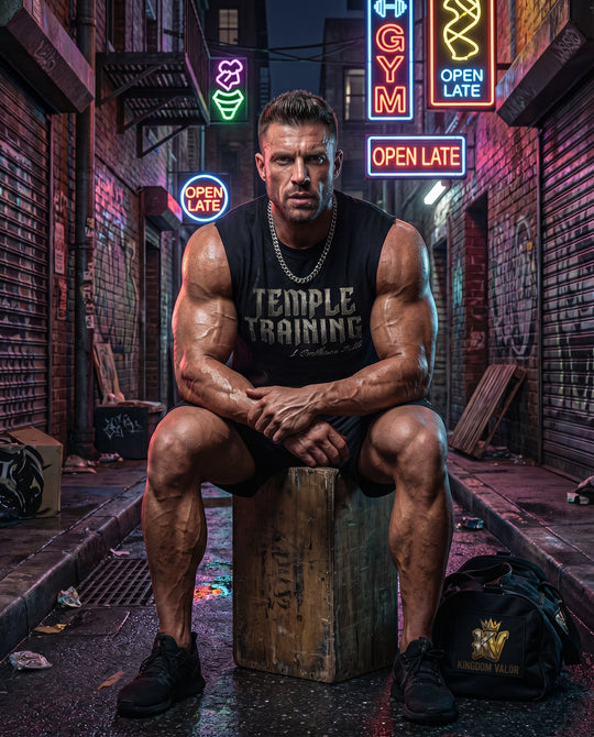 Temple Training Sleeveless Black Tshirt