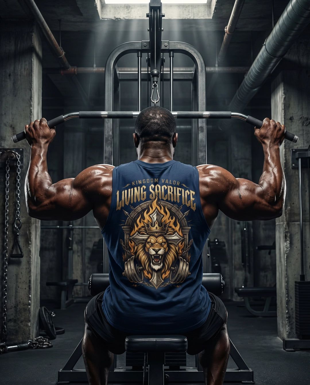 Temple Training Sleeveless Blue Tshirt
