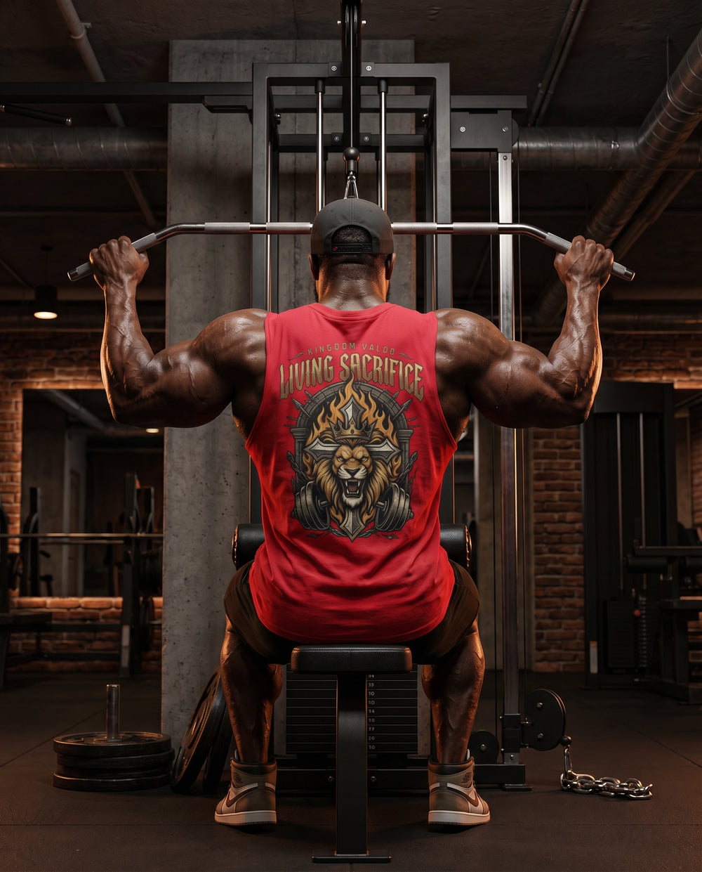 Temple Training Sleeveless Red Tshirt
