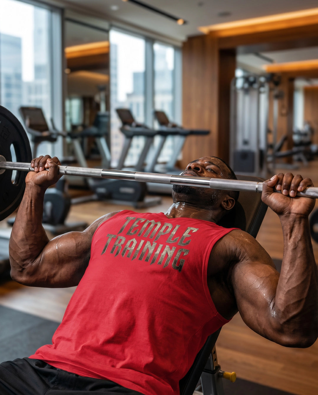 Temple Training Sleeveless Red Tshirt