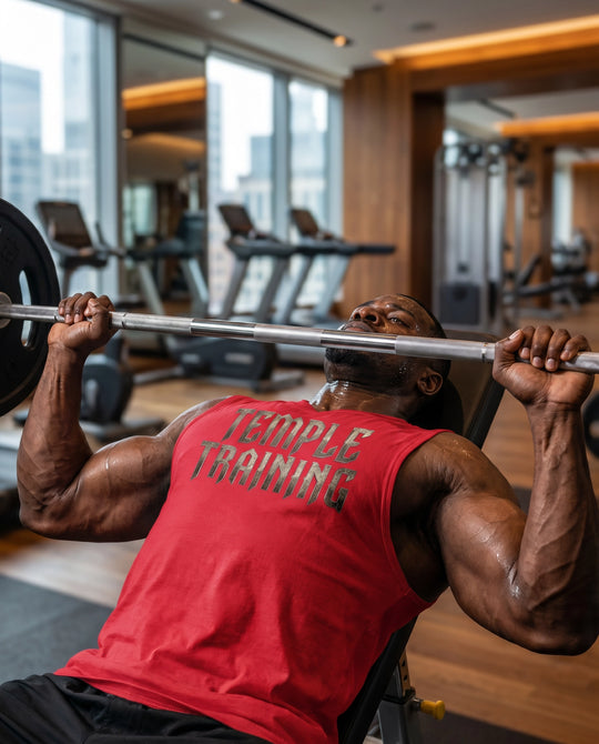 Temple Training Sleeveless Red Tshirt