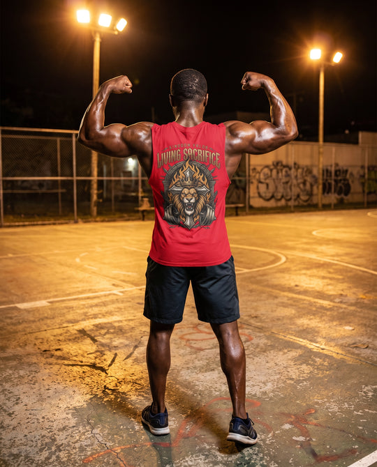 Temple Training Sleeveless Red Tshirt