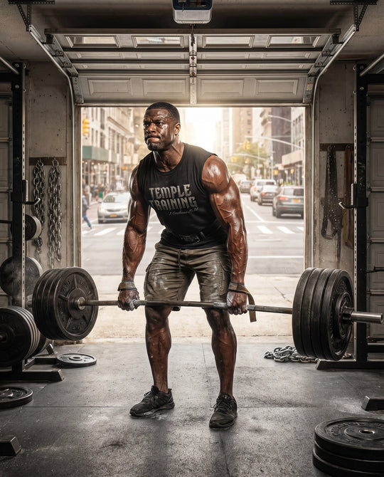 Temple Training Sleeveless Black Tshirt