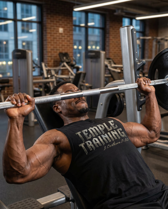 Temple Training Sleeveless Black Tshirt