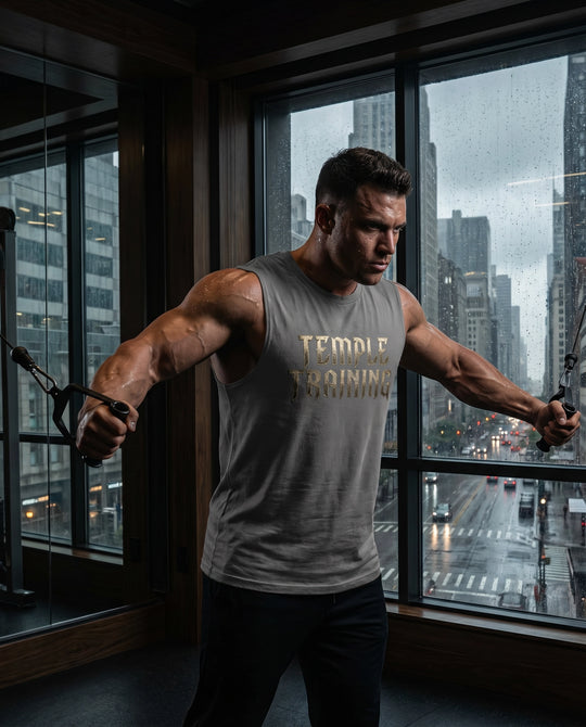 Temple Training Sleeveless Gray Tshirt