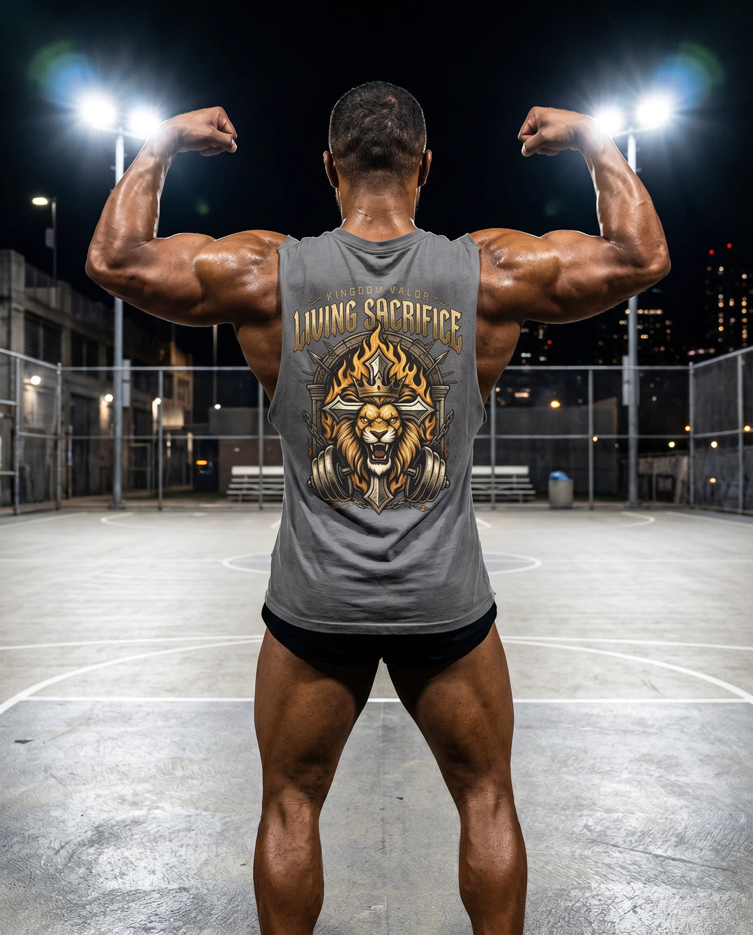 Temple Training Sleeveless Gray Tshirt