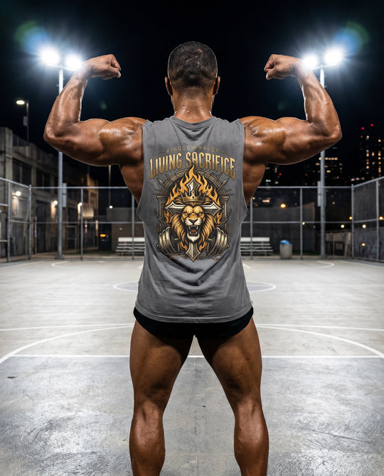 Temple Training Sleeveless Gray Tshirt