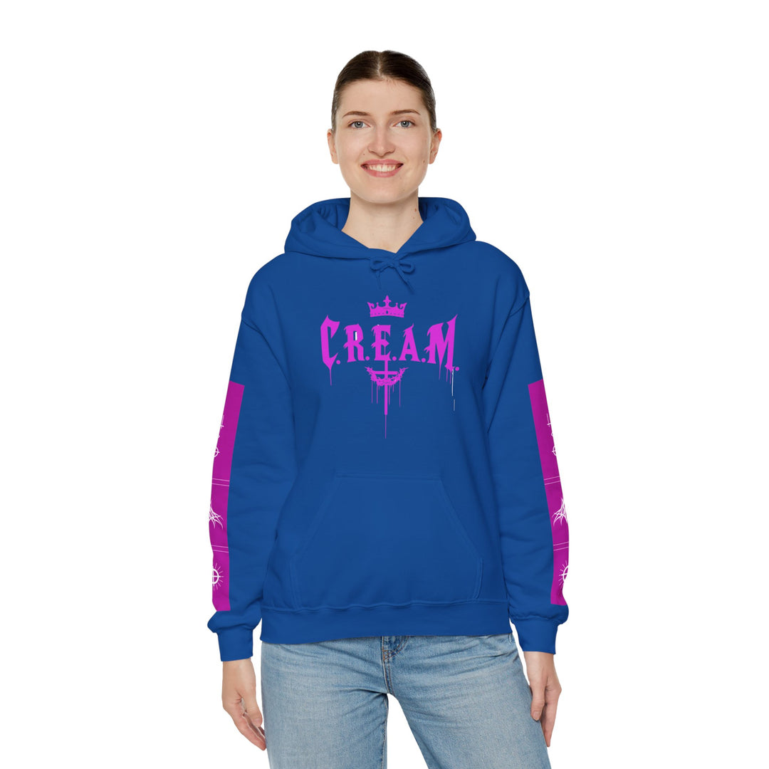 Cream Hoodie – Blue