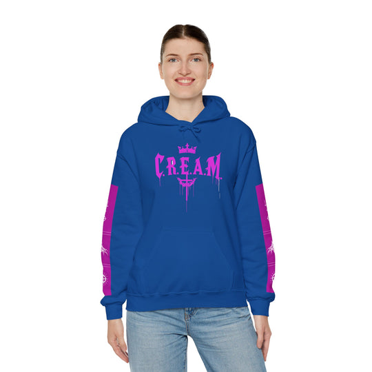 Cream Hoodie – Blue