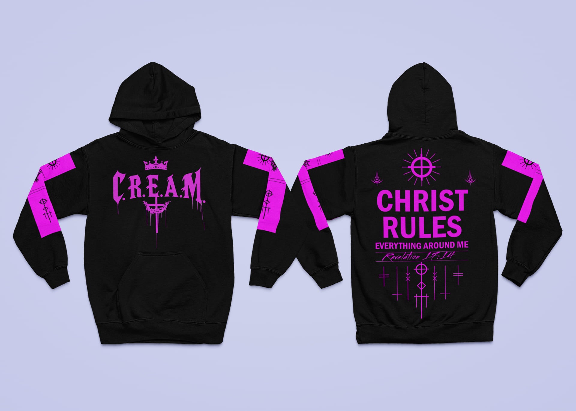 Cream Hoodie – Black