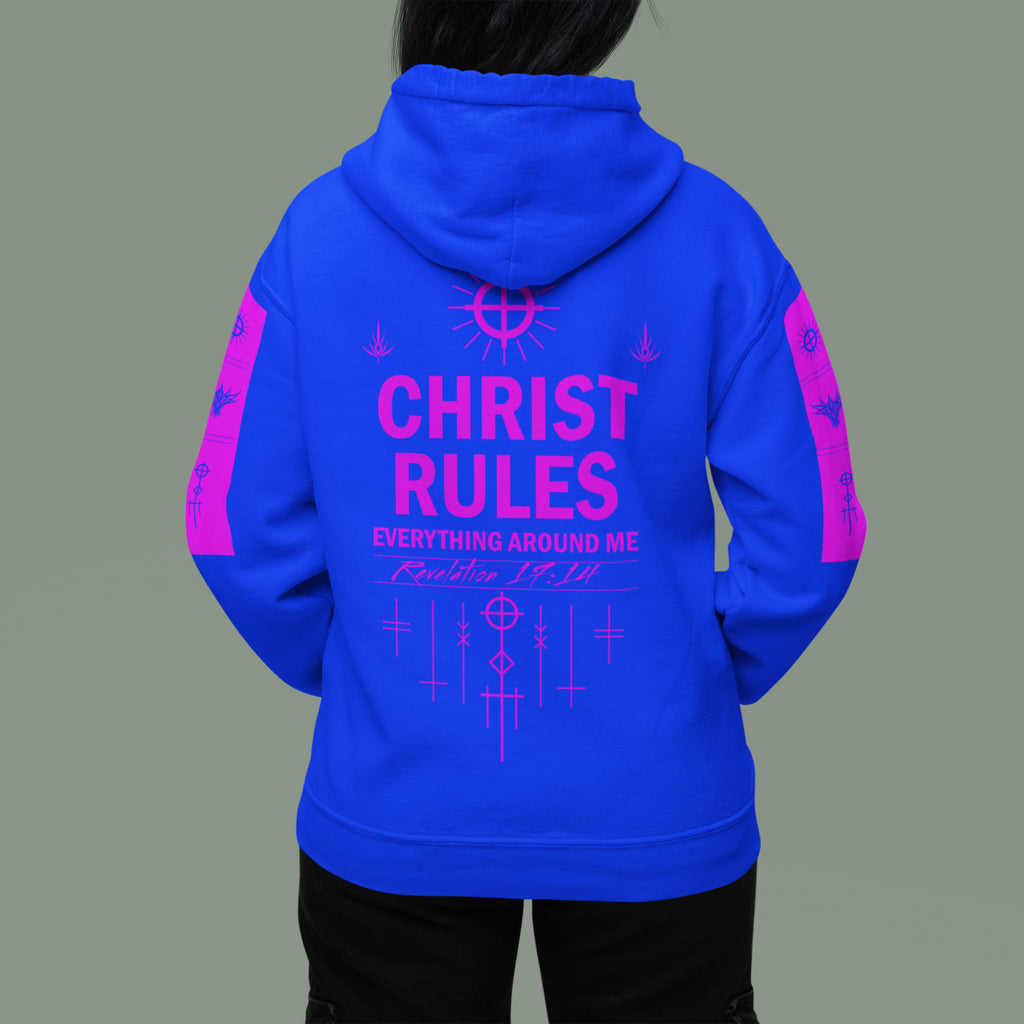 Cream Hoodie – Blue