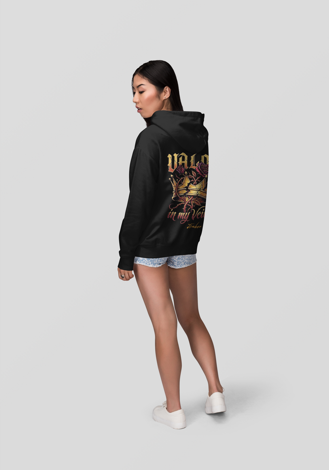 Valor in My Veins Black Hoodie