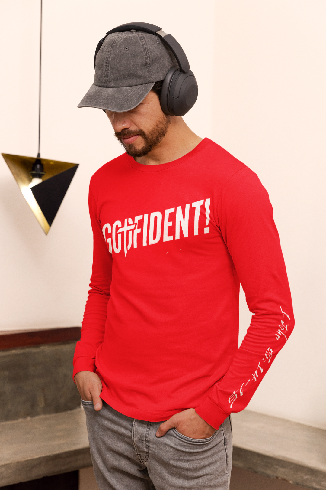 Godfident Long Sleeve T-shirt Red