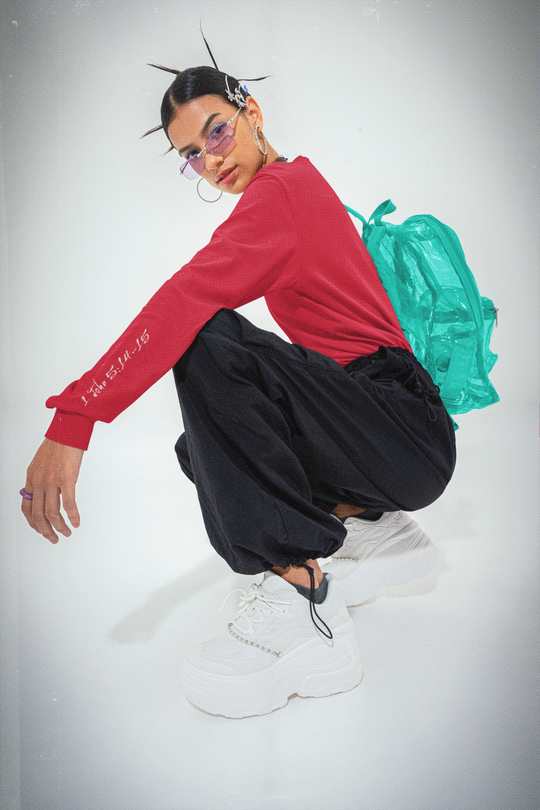 Godfident Long Sleeve T-shirt Red