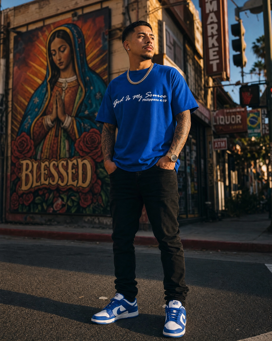 God is my Source Blue