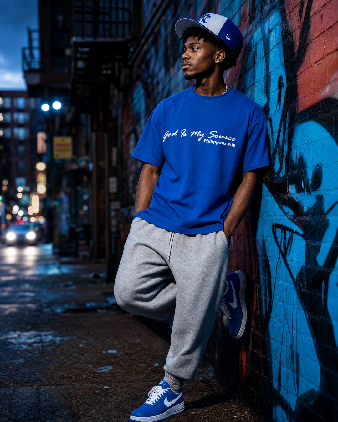 God is my Source Blue