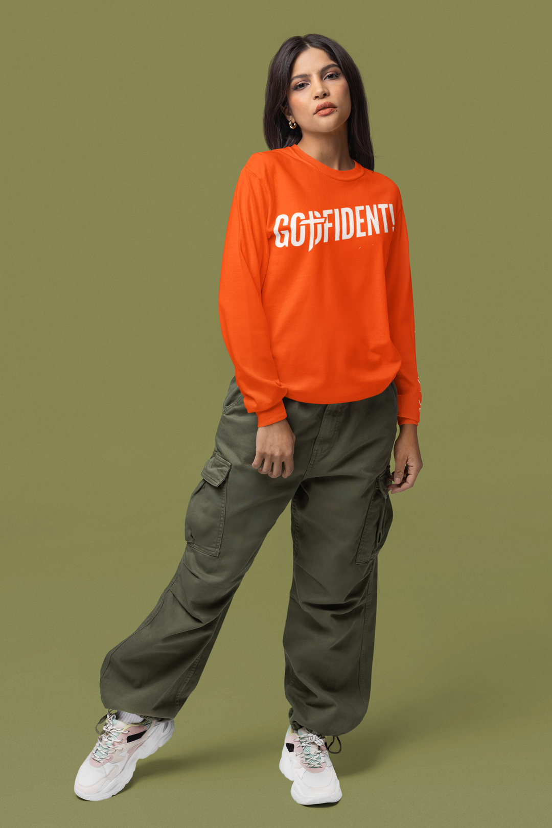 Godfident Long Sleeve T-shirt Orange