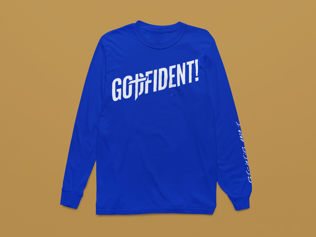 Godfident Long Sleeve T-shirt Blue