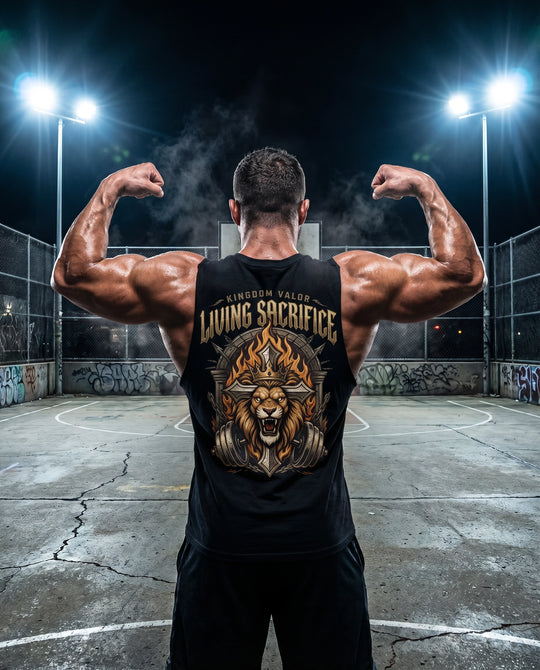 Temple Training Sleeveless Black Tshirt