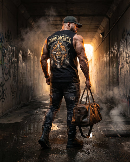 Temple Training Sleeveless Black Tshirt