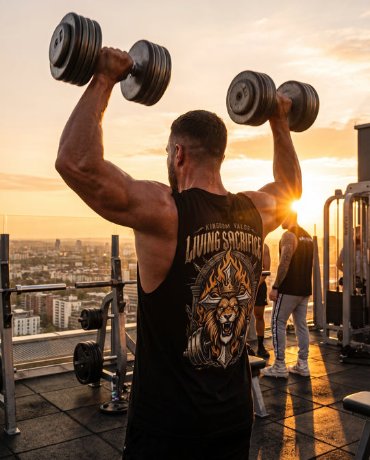 Temple Training Sleeveless Black Tshirt