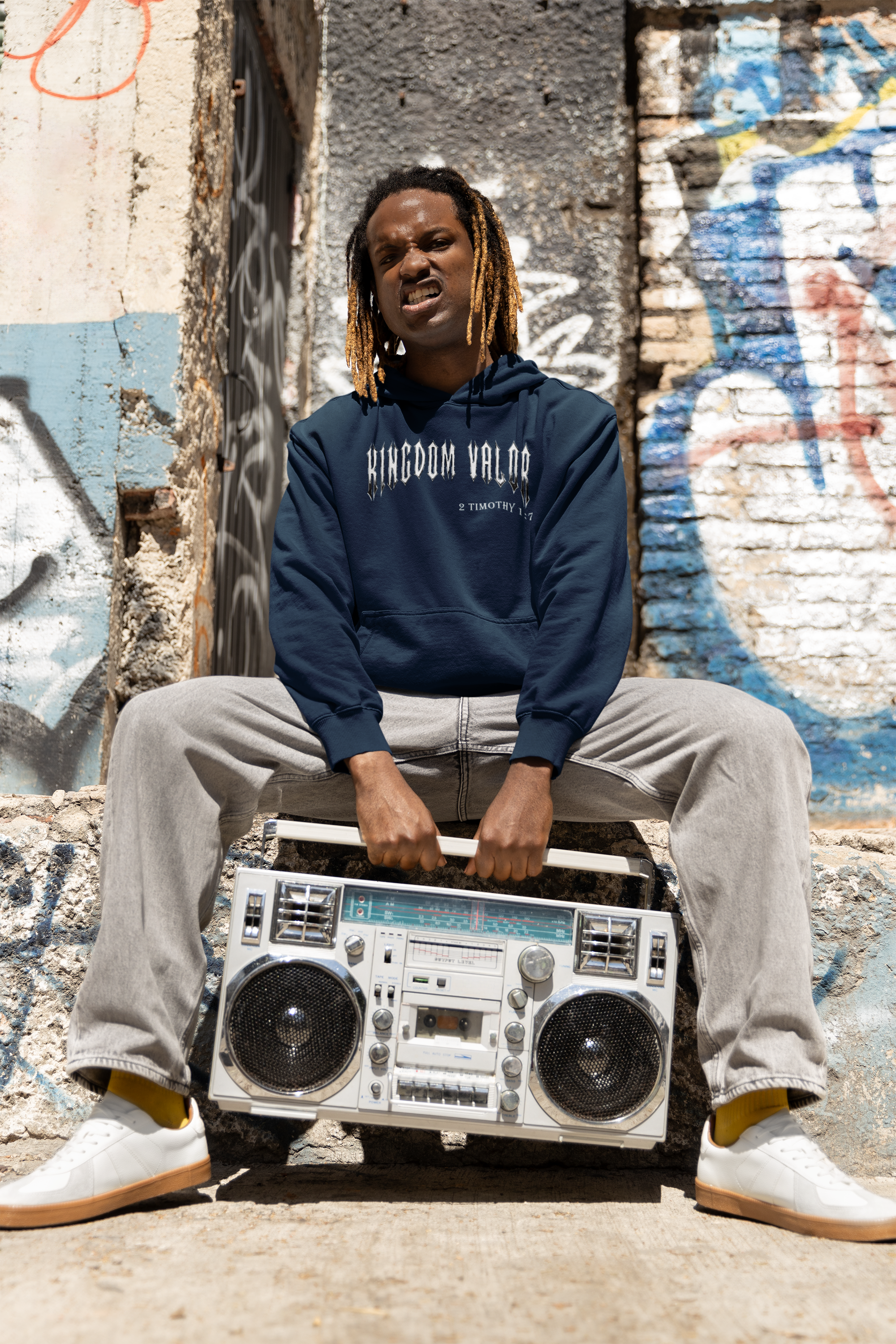 Kingdom Valor I- Hoodie Blu