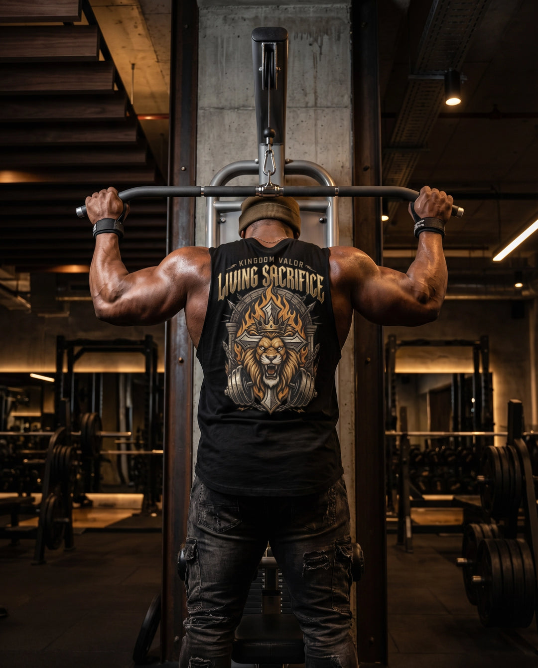 Temple Training Sleeveless Black Tshirt