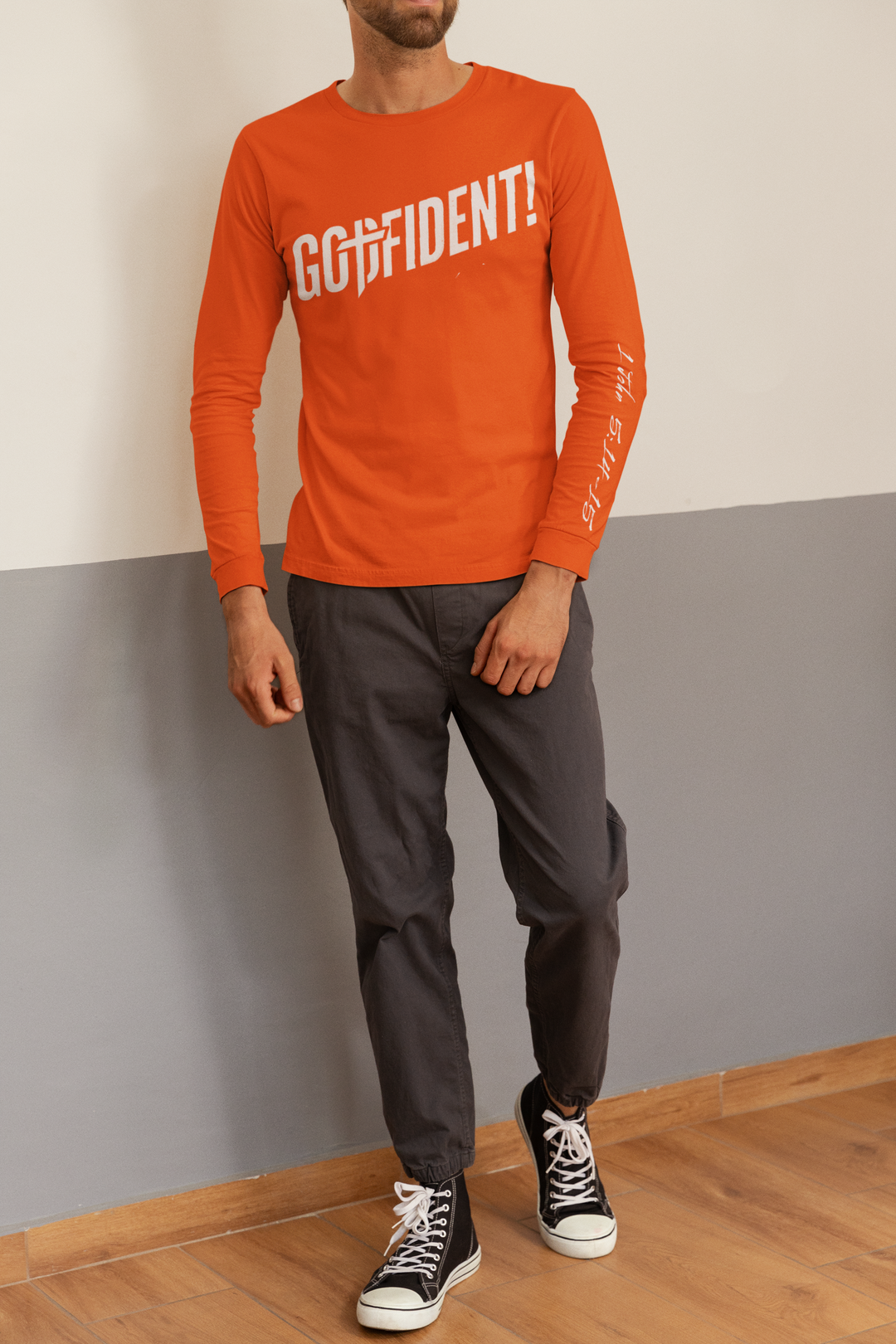 Godfident Long Sleeve T-shirt Orange