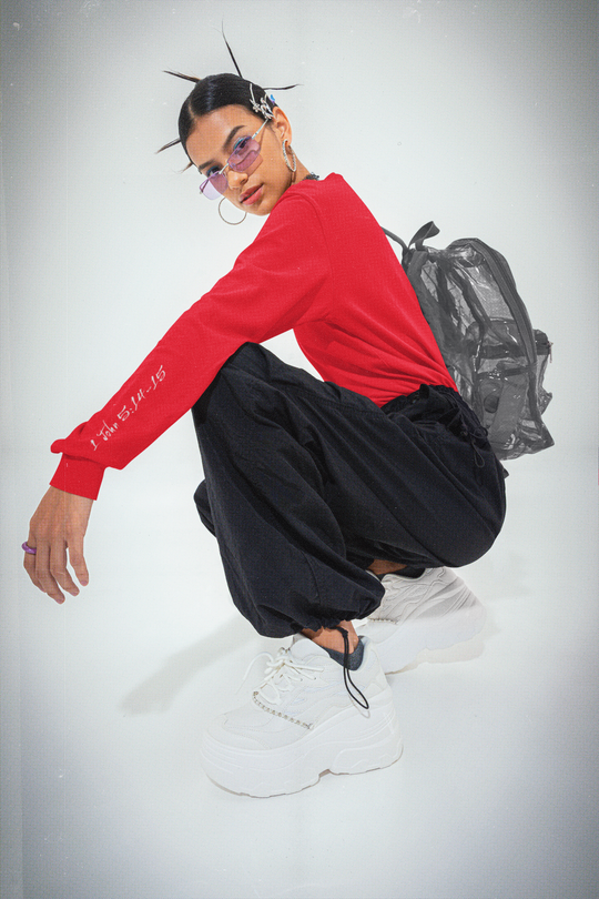 Godfident Long Sleeve T-shirt Red