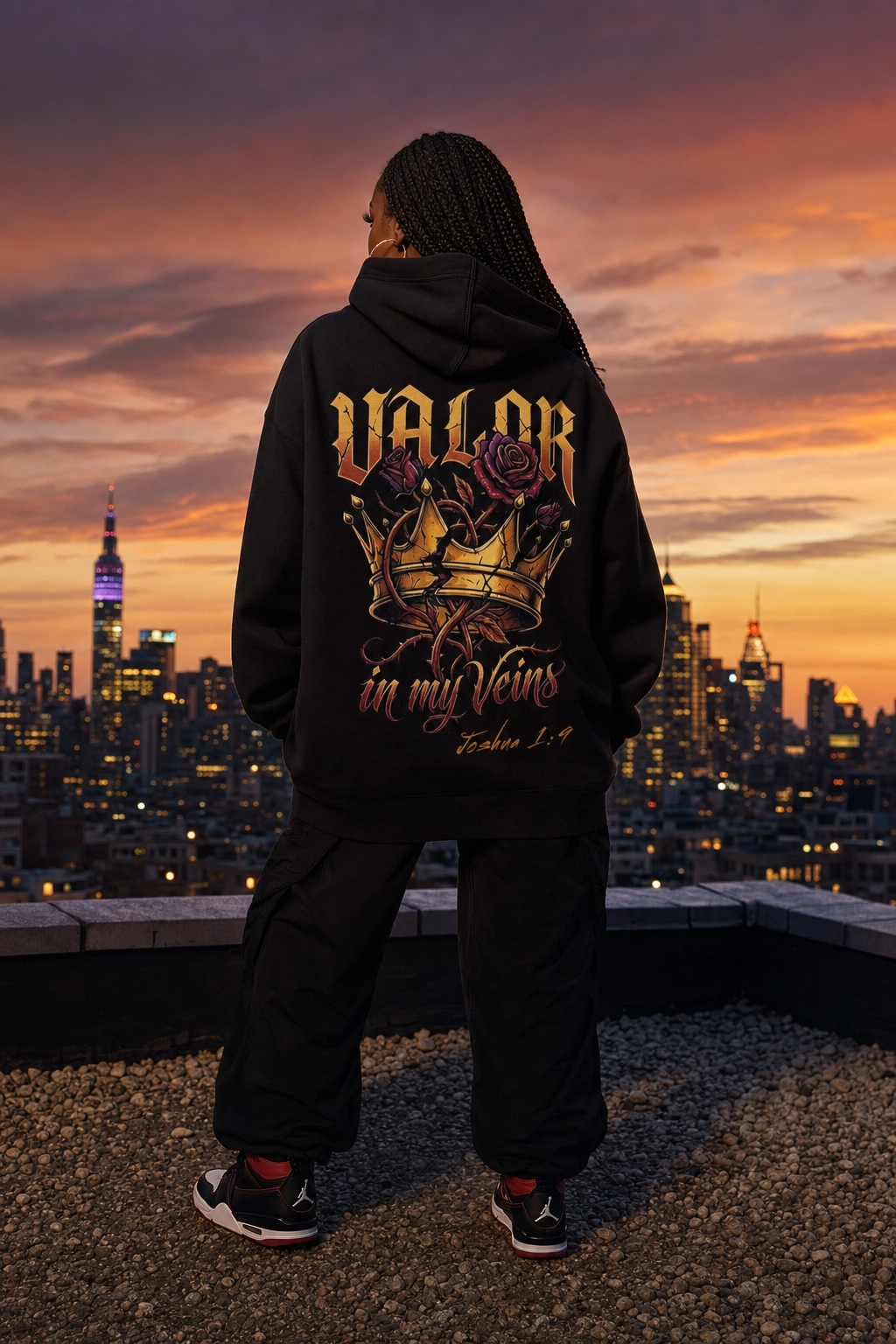 Valor in My Veins Black Hoodie