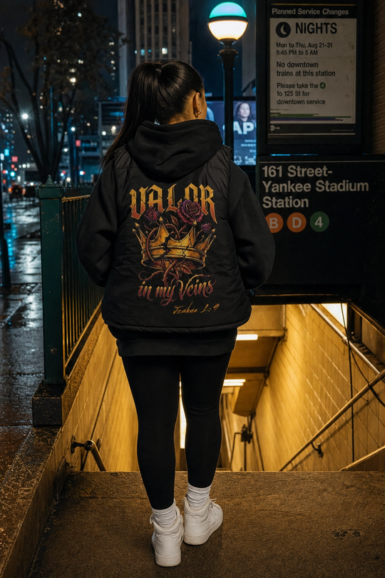 Valor in My Veins Black Hoodie