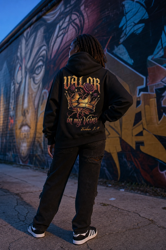 Valor in My Veins Black Hoodie