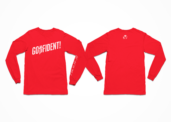 Godfident Long Sleeve T-shirt Red